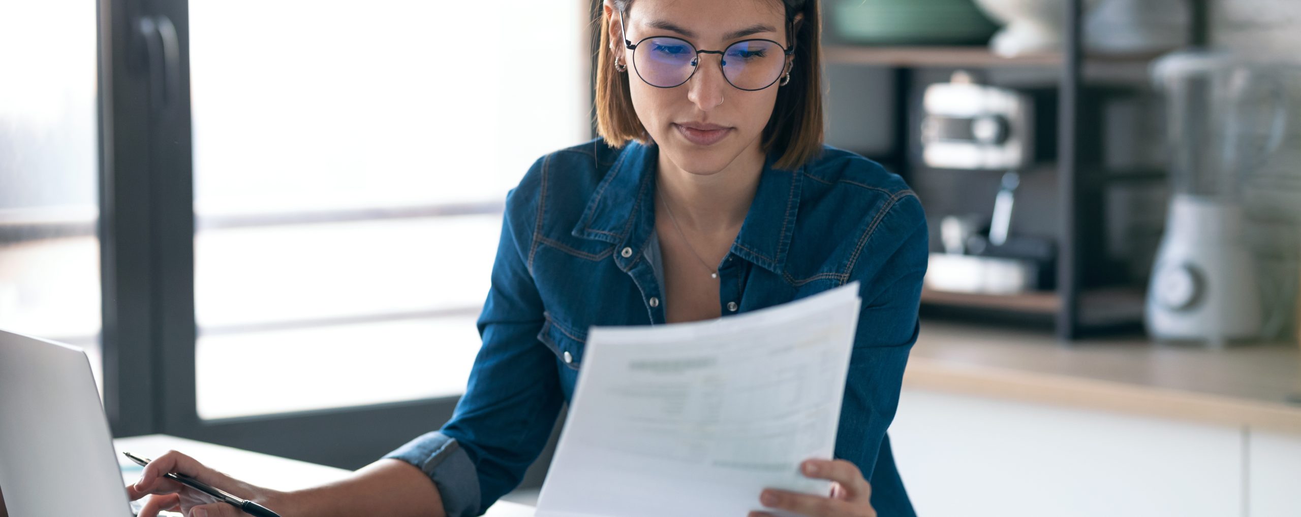 Woman reading IRS Transcripts